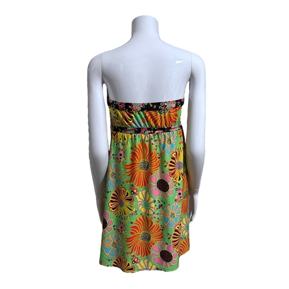VTG Y2K Strapless Swim Coverup Size Medium Pop Art Frutiger Metro - Picture 5 of 8
